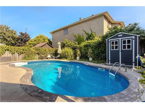 96 Laurendale Avenue, Waterdown, ON - Outdoor With In Ground Pool With Backyard