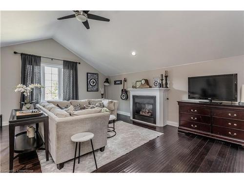 96 Laurendale Avenue, Waterdown, ON - Indoor Photo Showing Living Room With Fireplace