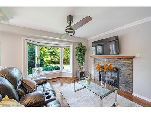 24 Furrows End, Brampton, ON - Indoor Photo Showing Living Room With Fireplace