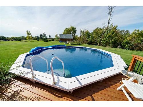 1040 Caistor Centre Road, West Lincoln, ON - Outdoor With Above Ground Pool With Backyard