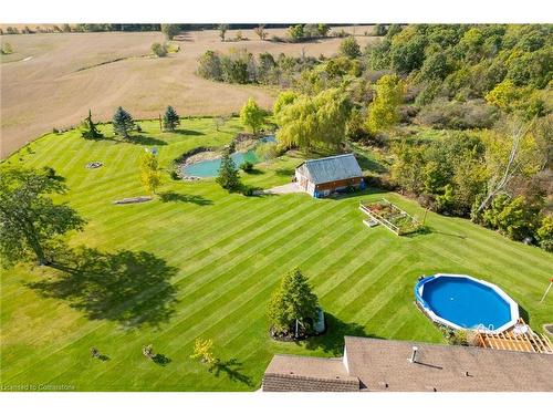 1040 Caistor Centre Road, West Lincoln, ON - Outdoor With Above Ground Pool With View