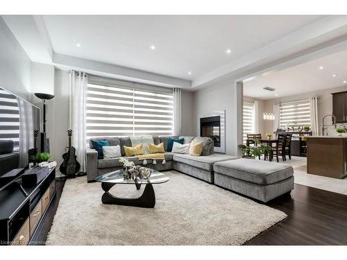 22 Selsdon Street, Brampton, ON - Indoor Photo Showing Living Room With Fireplace