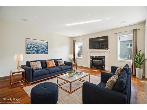 232 Raymond Road, Ancaster, ON - Indoor Photo Showing Living Room With Fireplace