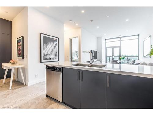 606-101 Locke Street S, Hamilton, ON - Indoor Photo Showing Kitchen With Double Sink With Upgraded Kitchen