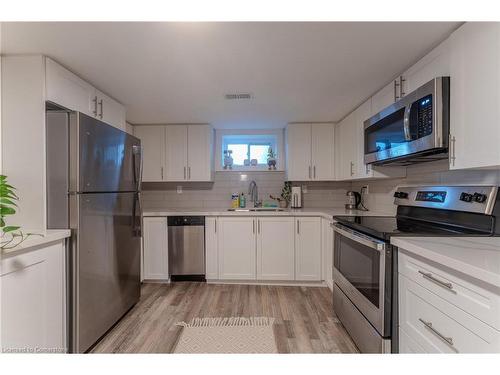 Lower-77 West 4Th Street, Hamilton, ON - Indoor Photo Showing Kitchen With Stainless Steel Kitchen