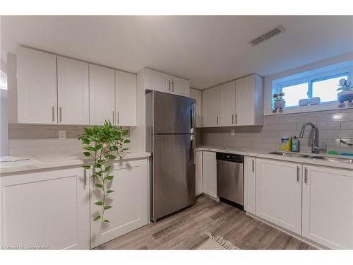 Lower-77 West 4Th Street, Hamilton, ON - Indoor Photo Showing Kitchen With Double Sink