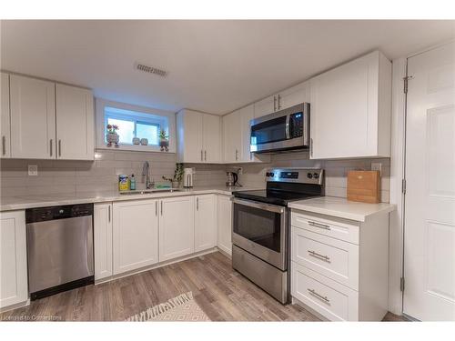 Lower-77 West 4Th Street, Hamilton, ON - Indoor Photo Showing Kitchen With Stainless Steel Kitchen