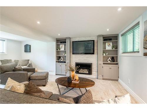 2245 8 Sideroad, Burlington, ON - Indoor Photo Showing Living Room With Fireplace