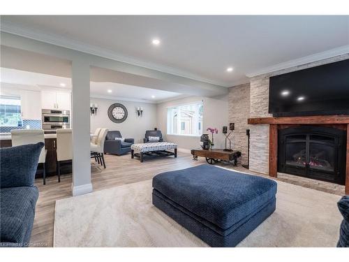 16 Noble Kirk Drive, Flamborough, ON - Indoor Photo Showing Living Room With Fireplace