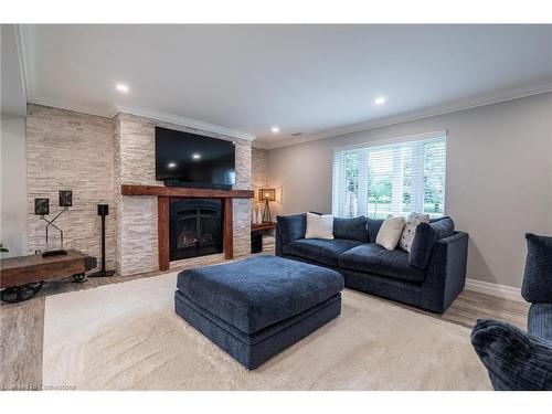 16 Noble Kirk Drive, Flamborough, ON - Indoor Photo Showing Living Room With Fireplace