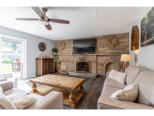 59 Regent Avenue, Hamilton, ON - Indoor Photo Showing Living Room With Fireplace