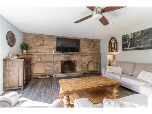 59 Regent Avenue, Hamilton, ON - Indoor Photo Showing Living Room With Fireplace