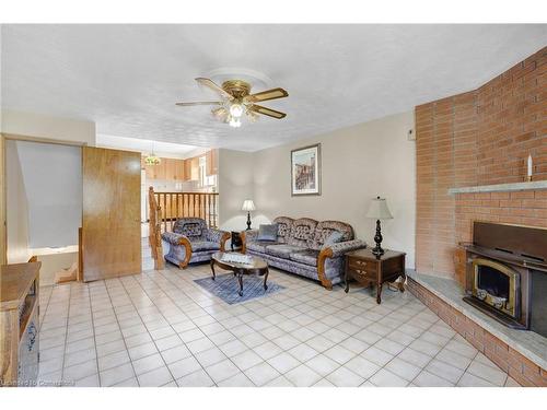 2 Mark Place, Hamilton, ON - Indoor Photo Showing Living Room With Fireplace