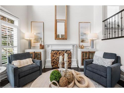 4206 Sarazen Drive, Burlington, ON - Indoor Photo Showing Living Room With Fireplace