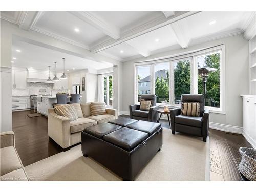 4206 Sarazen Drive, Burlington, ON - Indoor Photo Showing Living Room With Fireplace