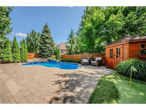 4206 Sarazen Drive, Burlington, ON - Outdoor With In Ground Pool With Backyard