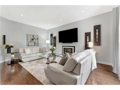 39 Morning Mist Drive, Hamilton, ON - Indoor Photo Showing Living Room With Fireplace