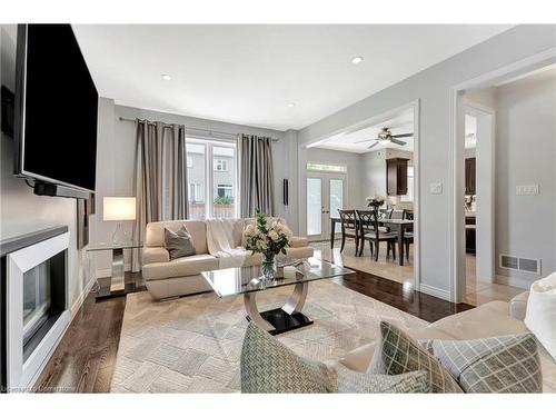 39 Morning Mist Drive, Hamilton, ON - Indoor Photo Showing Living Room With Fireplace