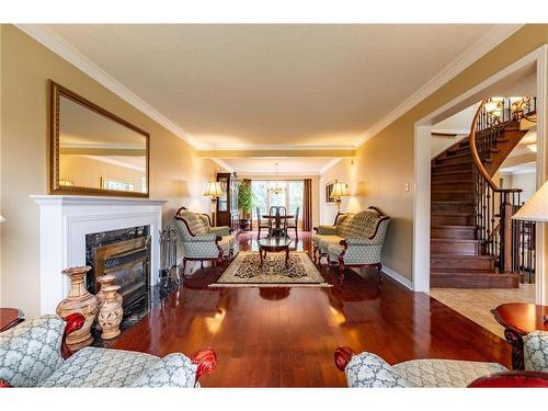 2049 Country Club Drive, Burlington, ON - Indoor Photo Showing Living Room With Fireplace