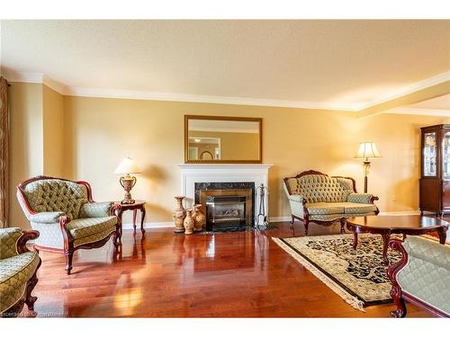 2049 Country Club Drive, Burlington, ON - Indoor Photo Showing Living Room With Fireplace