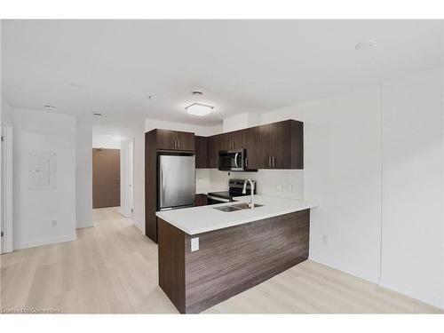 202-467 Charlton Avenue E, Hamilton, ON - Indoor Photo Showing Kitchen With Double Sink