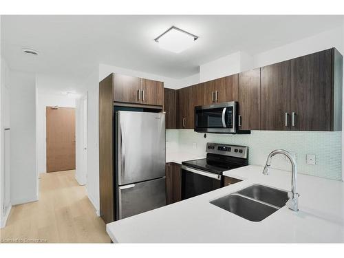 202-467 Charlton Avenue E, Hamilton, ON - Indoor Photo Showing Kitchen With Stainless Steel Kitchen With Double Sink