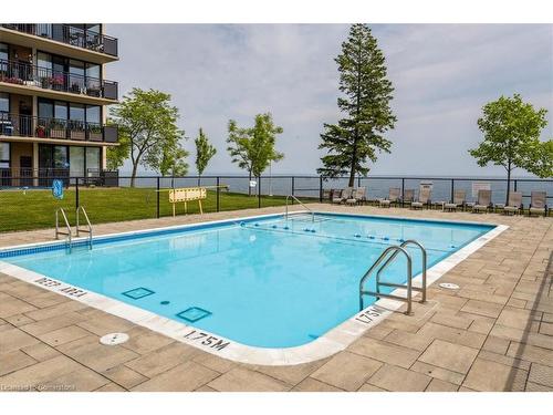 1411-500 Green Road, Stoney Creek, ON - Outdoor With In Ground Pool With Backyard