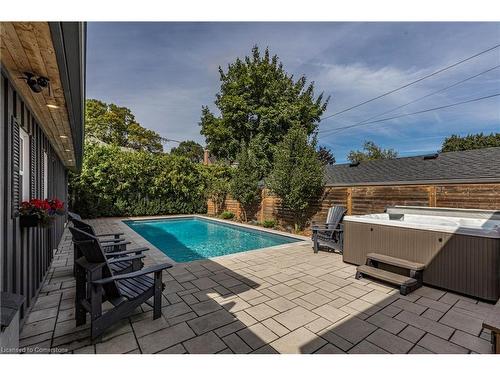 124 Flatt Avenue, Hamilton, ON - Outdoor With In Ground Pool With Deck Patio Veranda