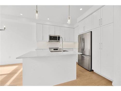 35 Kingfisher Drive, Hamilton, ON - Indoor Photo Showing Kitchen With Double Sink With Upgraded Kitchen