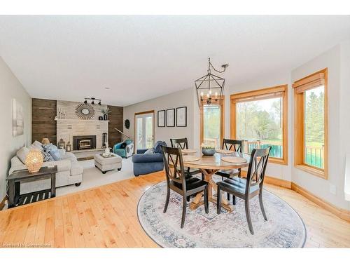 5776 Wellington Rd 26, Rockwood, ON - Indoor Photo Showing Dining Room With Fireplace