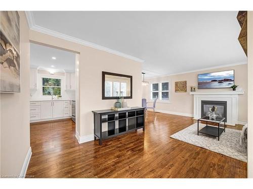 2061 Edinburgh Drive, Burlington, ON - Indoor Photo Showing Living Room With Fireplace