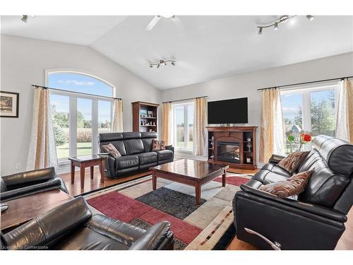 208 6Th Concession Rd E, Flamborough, ON - Indoor Photo Showing Living Room With Fireplace