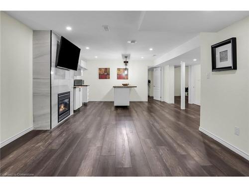 183 Chambers Drive, Ancaster, ON - Indoor Photo Showing Living Room With Fireplace