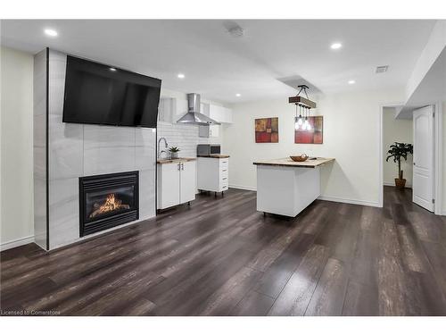 183 Chambers Drive, Ancaster, ON - Indoor Photo Showing Living Room With Fireplace