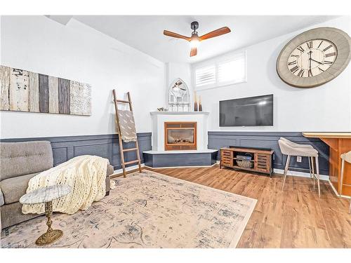 677 Carmen Court, Burlington, ON - Indoor Photo Showing Living Room With Fireplace