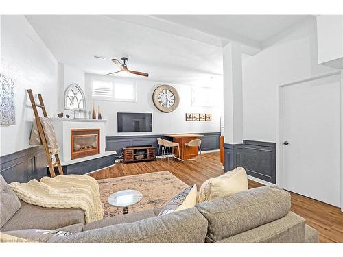 677 Carmen Court, Burlington, ON - Indoor Photo Showing Living Room With Fireplace