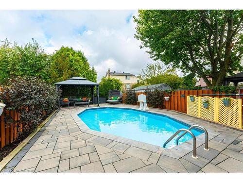 2323 Glastonbury Road, Burlington, ON - Outdoor With In Ground Pool With Deck Patio Veranda With Backyard