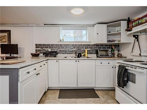 187 Grenfell Street, Hamilton, ON - Indoor Photo Showing Kitchen With Double Sink