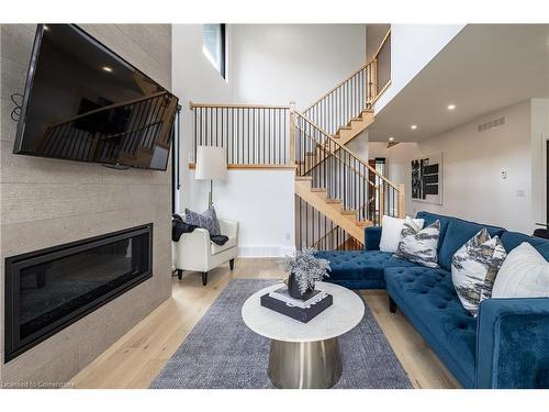 3470 North Shore Drive, Ridgeway, ON - Indoor Photo Showing Living Room With Fireplace