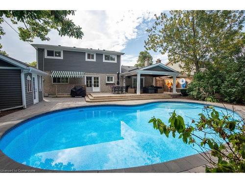 493 Wicklow Road, Burlington, ON - Outdoor With In Ground Pool With Backyard With Exterior