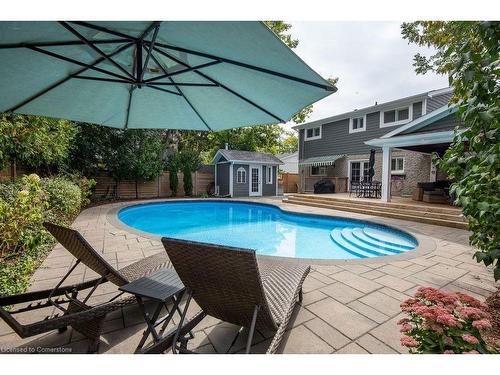 493 Wicklow Road, Burlington, ON - Outdoor With In Ground Pool With Backyard With Exterior