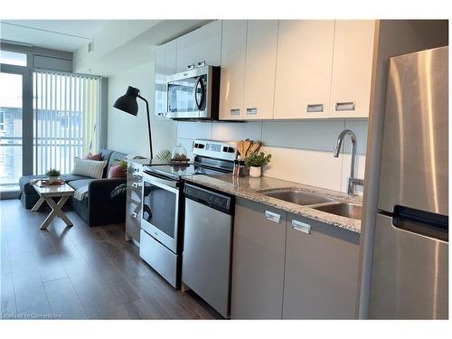 301-257 Hemlock Street Street, Waterloo, ON - Indoor Photo Showing Kitchen With Stainless Steel Kitchen With Double Sink