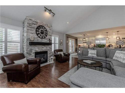 2391 Norland Drive, Burlington, ON - Indoor Photo Showing Living Room With Fireplace