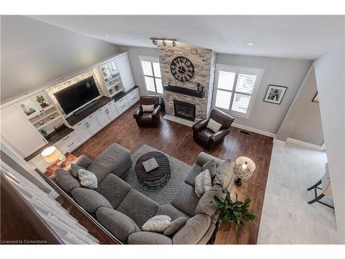 2391 Norland Drive, Burlington, ON - Indoor Photo Showing Living Room With Fireplace