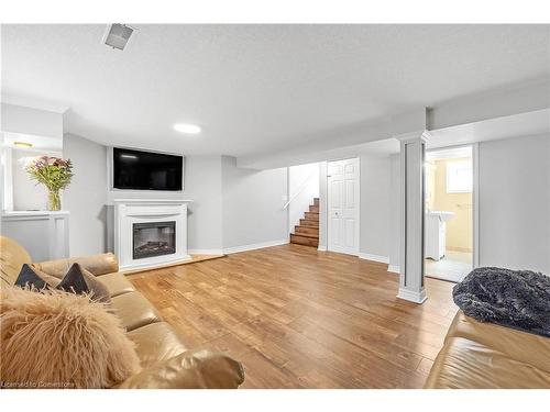 196 Erin Avenue, Hamilton, ON - Indoor Photo Showing Living Room With Fireplace