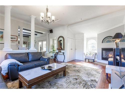 152 Confederation Street, Glen Williams, ON - Indoor Photo Showing Living Room With Fireplace