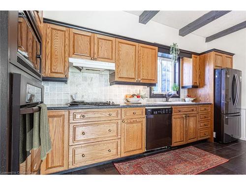 152 Confederation Street, Glen Williams, ON - Indoor Photo Showing Kitchen With Double Sink