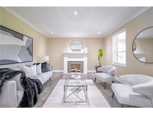 5 Ellen Street, Freelton, ON - Indoor Photo Showing Living Room With Fireplace