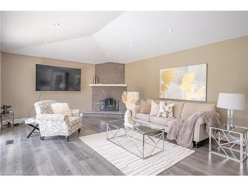 5 Ellen Street, Freelton, ON - Indoor Photo Showing Living Room With Fireplace