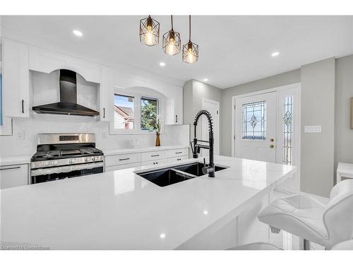 66 Howe Avenue, Hamilton, ON - Indoor Photo Showing Kitchen With Double Sink With Upgraded Kitchen